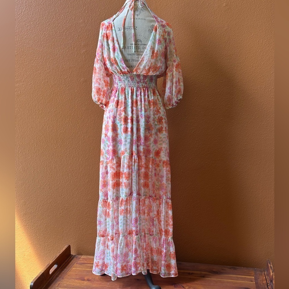 Misa “Pippa” Floral Tiered Maxi Dress Size Medium Excellent Condition! - Picture 9 of 10